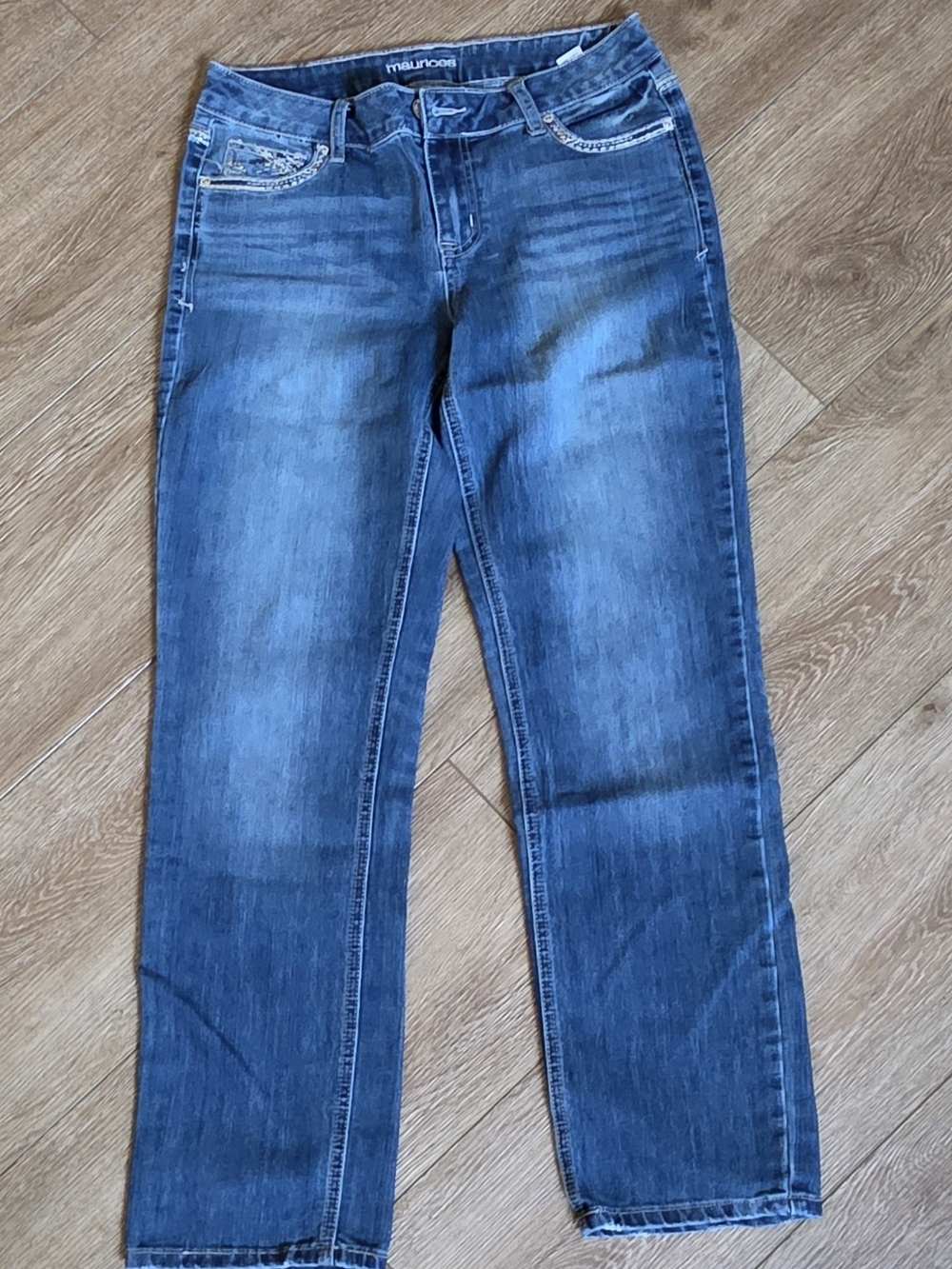 Maurices Women’s Midwash Straight Leg Jeans - Blue